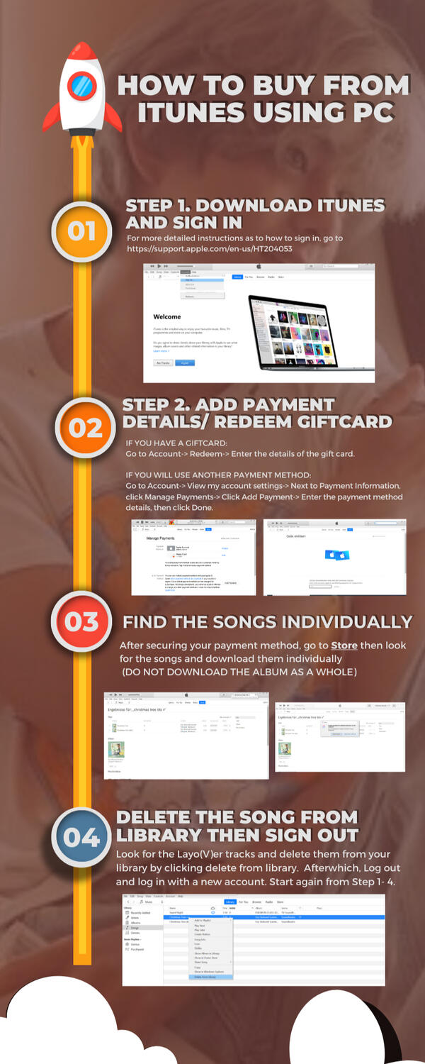 How to buy itunes from PC